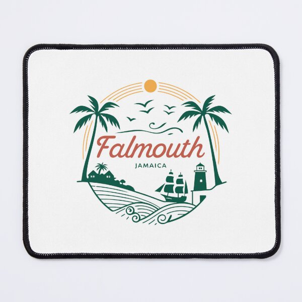 Item preview, Falmouth Jamaica Tropical Paradise Vintage Travel Design designed and sold by Colorful-Garden.