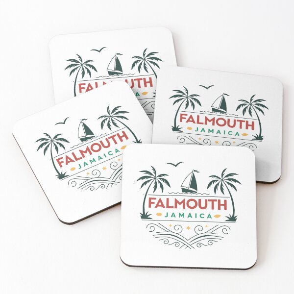 Item preview, Falmouth Jamaica Tropical Paradise Vintage Travel Design designed and sold by Colorful-Garden.