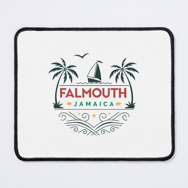 Item preview, Falmouth Jamaica Tropical Paradise Vintage Travel Design designed and sold by Colorful-Garden.