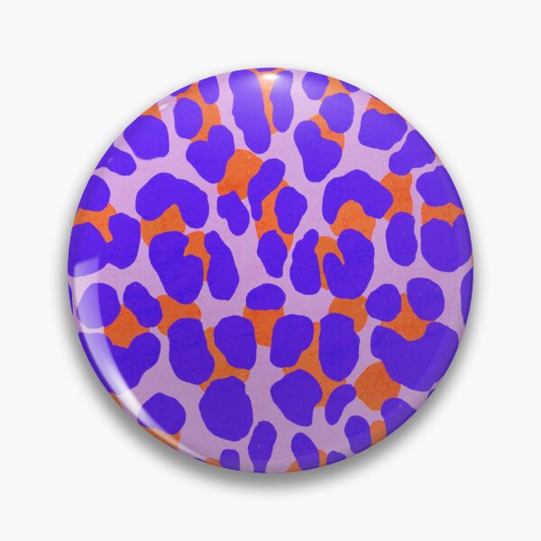 Item preview, Leopard print. Modern animal print style. Big cat pattern. Purple and orange designed and sold by Sandra Brezina.