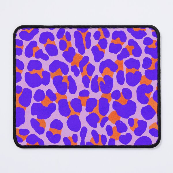 Item preview, Leopard print. Modern animal print style. Big cat pattern. Purple and orange designed and sold by Sandra Brezina.