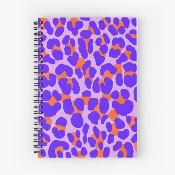 Item preview, Leopard print. Modern animal print style. Big cat pattern. Purple and orange designed and sold by Sandra Brezina.
