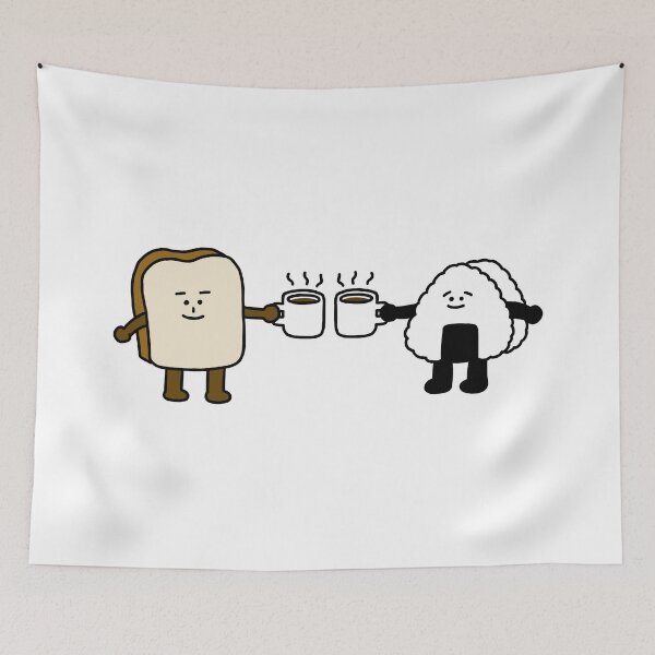 Item preview, bread guy and rice ball guy designed and sold by superbaechoo.