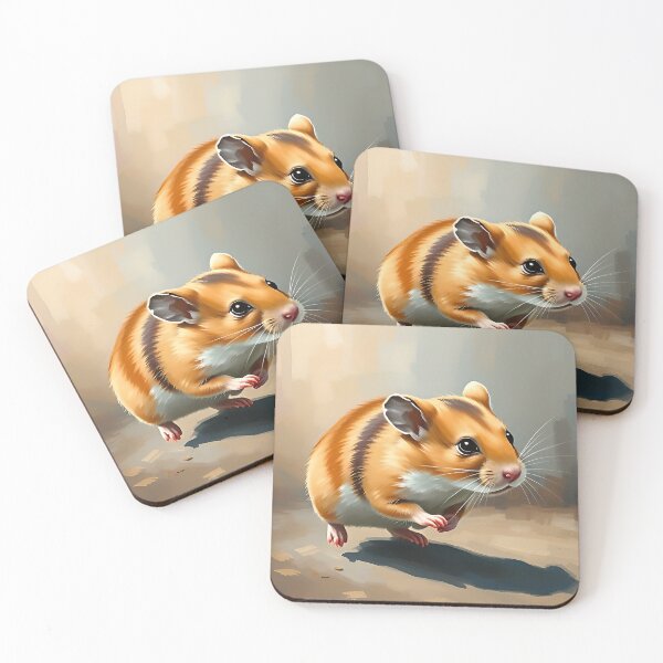 Item preview, Syrian Hamster Oil Painting Style Cute Pet Art designed and sold by kakarikihill.