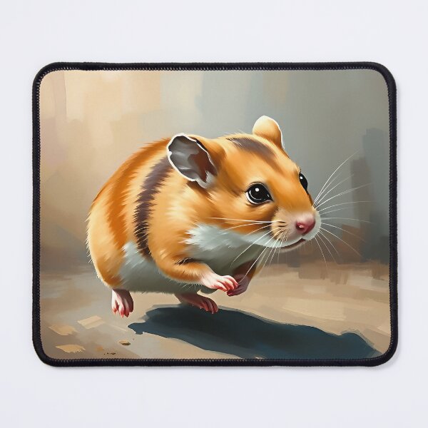 Item preview, Syrian Hamster Oil Painting Style Cute Pet Art designed and sold by kakarikihill.