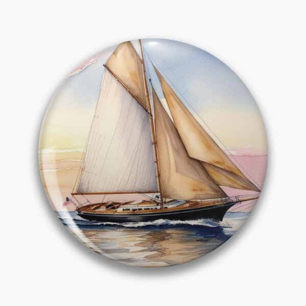 Item preview, Sailing at Sunset - Maritime Watercolor designed and sold by StormArte.