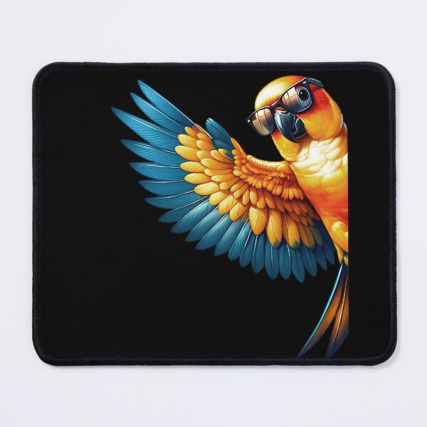 Item preview, Sun Conure Parrot With Sunglasses Funny Say Hi Bird Lover Watcher Birding designed and sold by Kimberley King Art  King Art.