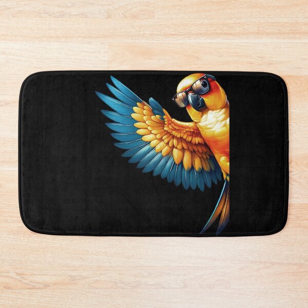 Item preview, Sun Conure Parrot With Sunglasses Funny Say Hi Bird Lover Watcher Birding designed and sold by Kimberley King Art  King Art.