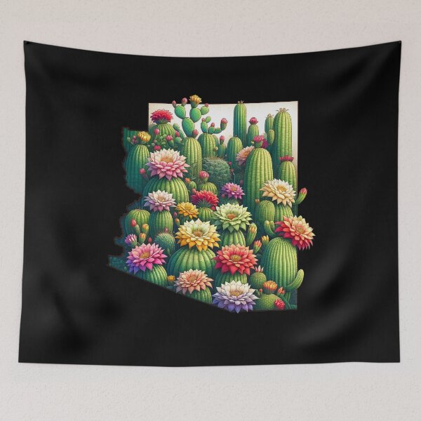 Item preview, Arizona State Blooming Cactus Flowers Lover designed and sold by Kimberley King Art  King Art.