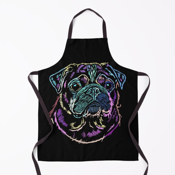 Item preview, Pug Sketch in Bright Colors designed and sold by wildjellybeans.