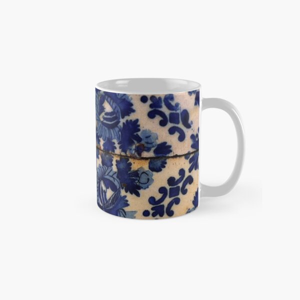 Blue flowers tile Classic Mug