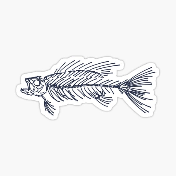Fish Skeleton: Shallows Sticker