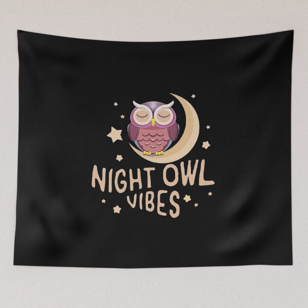 Item preview, Night Owl Vibes Cute Owl Design for Late-Night Thinkers designed and sold by love3617.