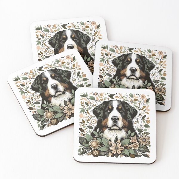 Item preview, Bernese Mountain Dog Botanical Nature Art Illustration1  designed and sold by BirdsnStuff.