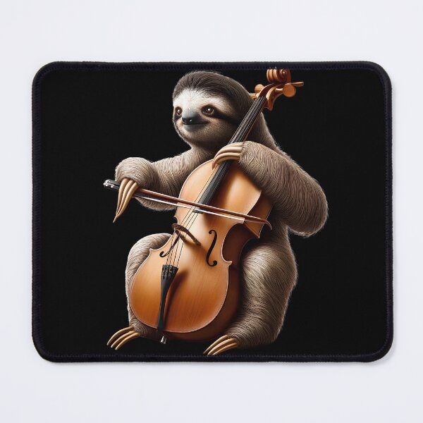Item preview, Cellist Sloth Playing Cello Player Music designed and sold by Kimberley King Art  King Art.