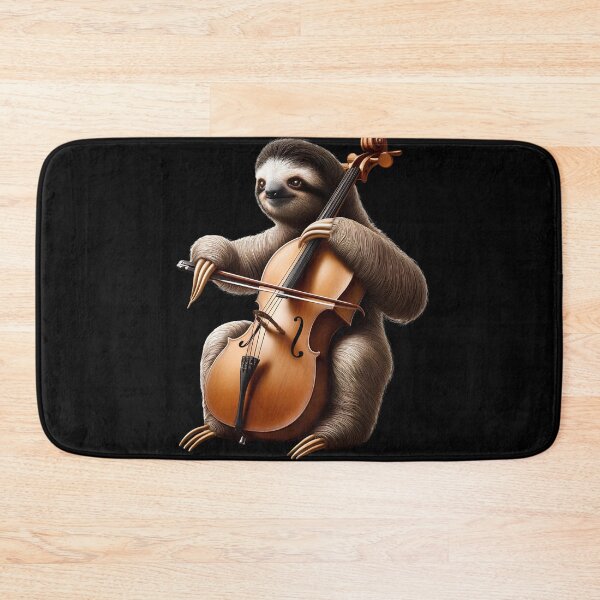Item preview, Cellist Sloth Playing Cello Player Music designed and sold by Kimberley King Art  King Art.