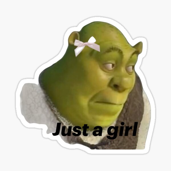Vista previa del artículo con la obra «Shrek Coquette solo es un meme de chica», diseñado y vendido por brendaesmee.