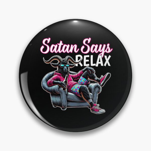 Item preview, Satan Says Relax – The Chill Goat designed and sold by sekrecja.