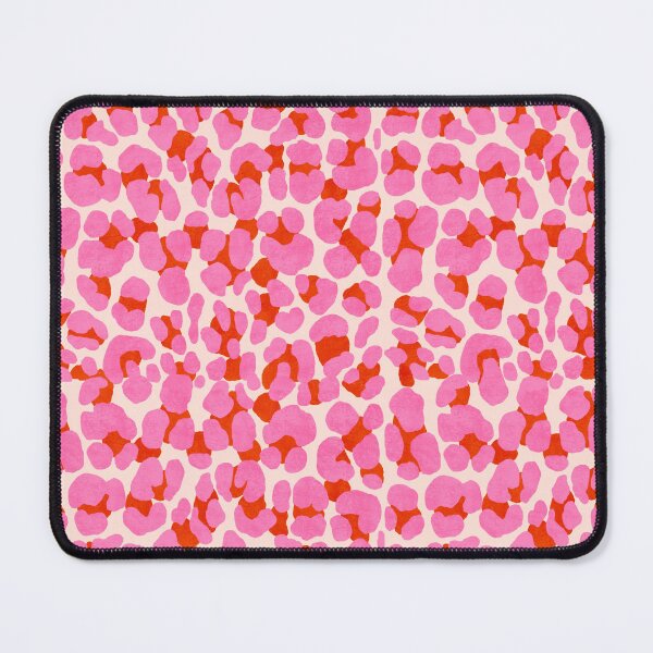 Item preview, Leopard print. Modern animal print style. Big cat pattern. Pink and red and apricot designed and sold by Sandra Brezina.