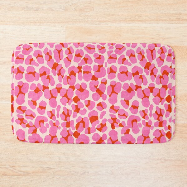 Item preview, Leopard print. Modern animal print style. Big cat pattern. Pink and red and apricot designed and sold by Sandra Brezina.