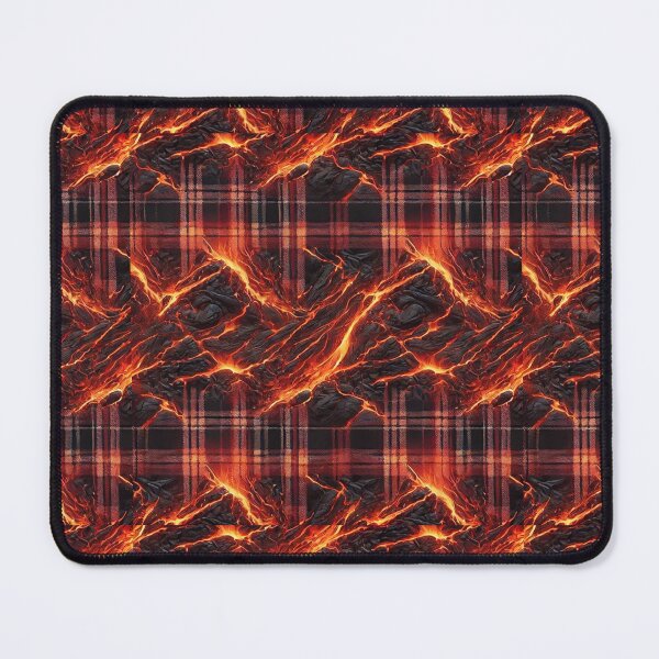 Item preview, Molten Inferno Plaid: A Fiery Fusion of Lava & Tartan designed and sold by Meta2Physical.