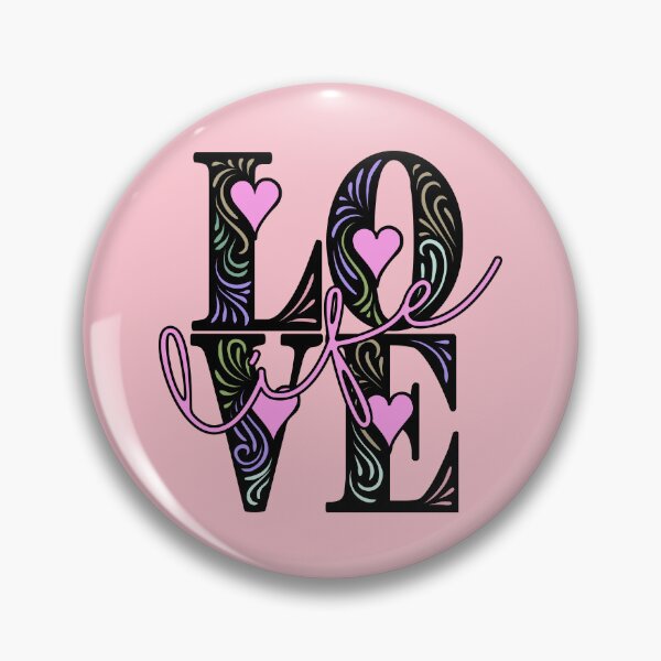 Item preview, Love Life Decorative Typography Blush Pink designed and sold by MerryMakewell.