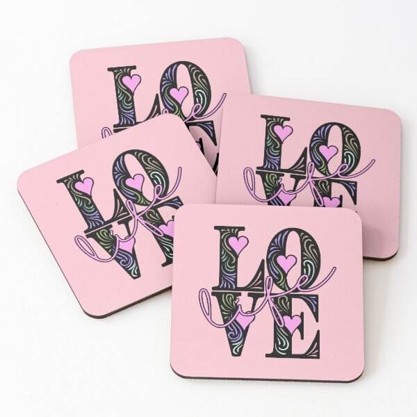 Item preview, Love Life Decorative Typography Blush Pink designed and sold by MerryMakewell.