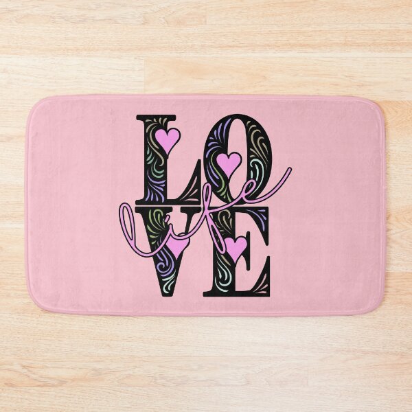 Item preview, Love Life Decorative Typography Blush Pink designed and sold by MerryMakewell.