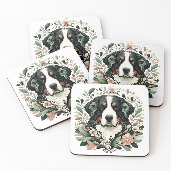 Item preview, Bernese Mountain Dog Botanical Nature Art Illustration2 designed and sold by BirdsnStuff.