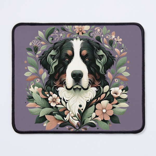 Item preview, Bernese Mountain Dog Botanical Nature Art Illustration2 designed and sold by BirdsnStuff.