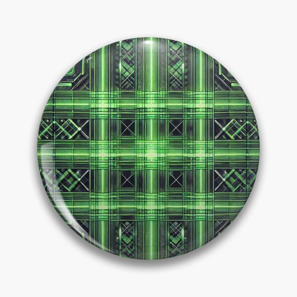 Item preview, Green Cyber Plaid: A Digital Revolution in Neon designed and sold by Meta2Physical.