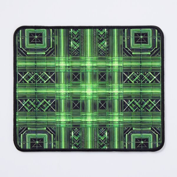 Item preview, Green Cyber Plaid: A Digital Revolution in Neon designed and sold by Meta2Physical.