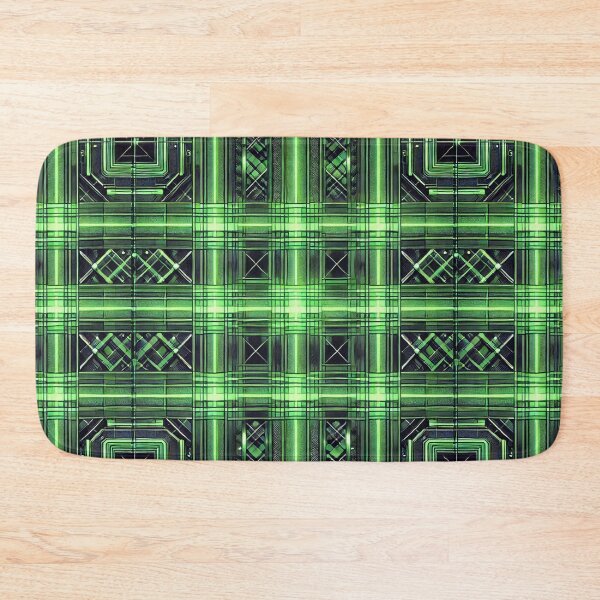Item preview, Green Cyber Plaid: A Digital Revolution in Neon designed and sold by Meta2Physical.