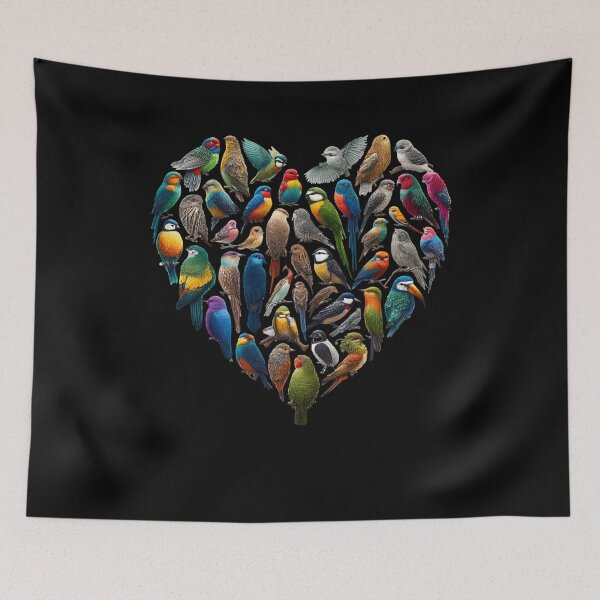 Item preview, Bird Heart Bird Watching Birder Bird Watcher Lover Birding designed and sold by Kimberley King Art  King Art.