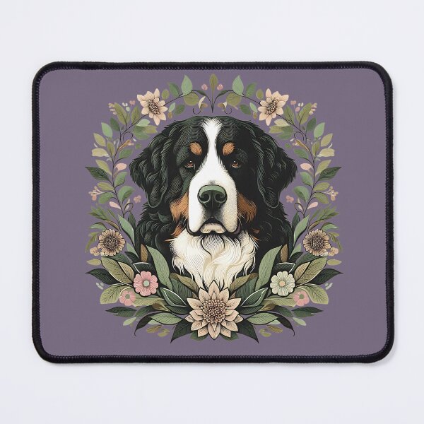 Item preview, Bernese Mountain Dog Botanical Nature Art Illustration3 designed and sold by BirdsnStuff.