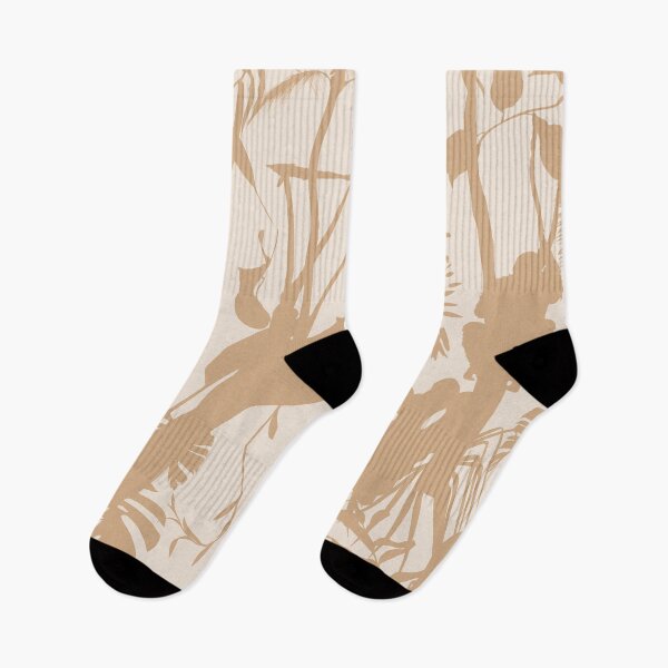 Item preview, Seamless delicate pattern with  tropical line silhouette flowers and wild animals.  designed and sold by MatyKotiv.