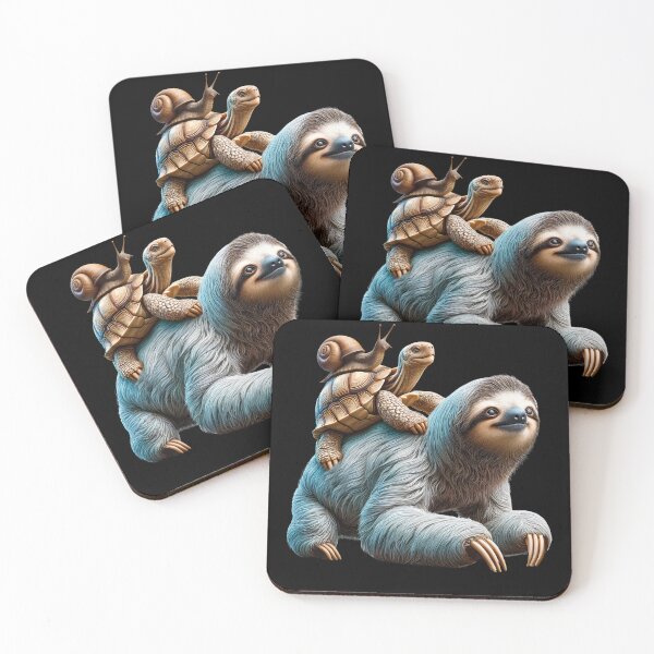 Item preview, Snail Turtle Sloth Running Funny designed and sold by Kimberley King Art  King Art.