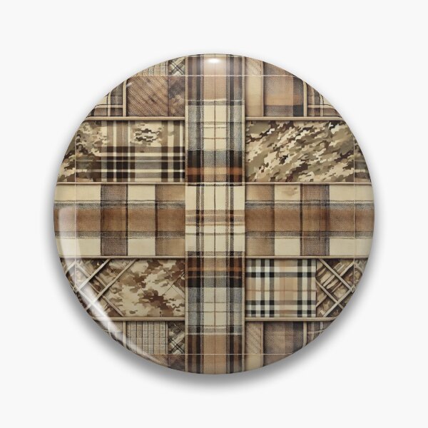 Item preview, Desert Storm Camo Plaid: A Tactical Tartan in Sand & Khaki designed and sold by Meta2Physical.