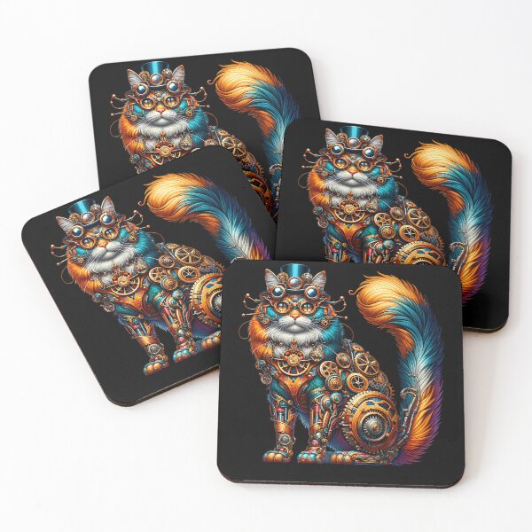 Item preview, Steampunk Cat Kitten Lover Fantasy Art designed and sold by Kimberley King Art  King Art.