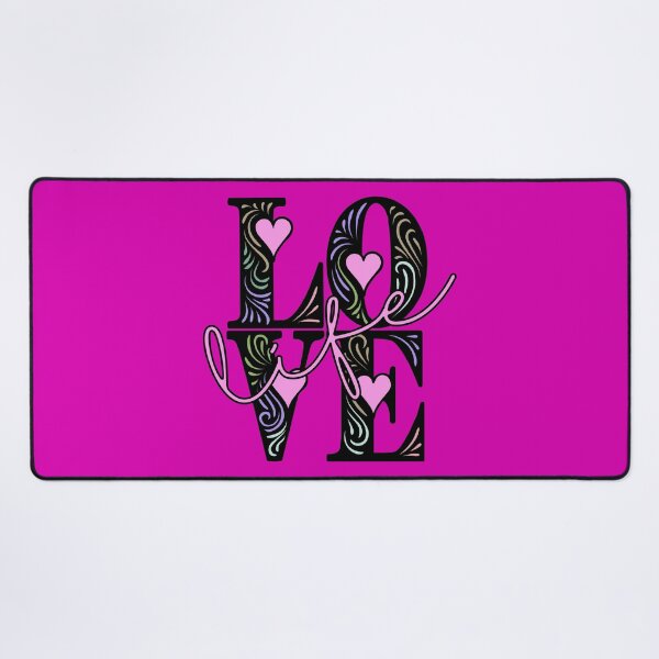 Item preview, Love Life Decorative Typography Fuchsia designed and sold by MerryMakewell.