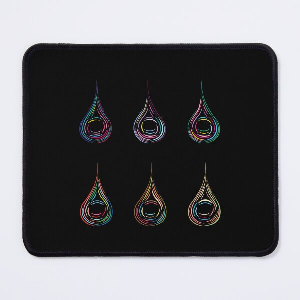 Item preview, Six Droplets - Bright Colours, Dark Background designed and sold by Onyx Swan Art.