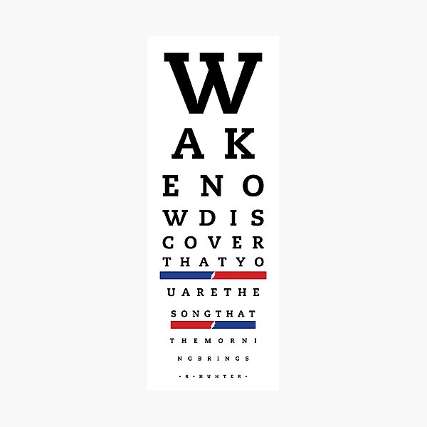Eyes (of The World) Chart Photographic Print