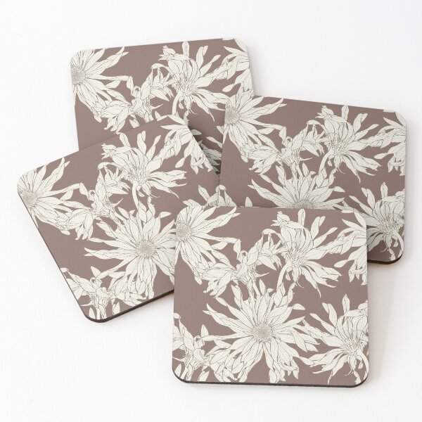 Item preview, Seamless pattern with hand drawn gerbera flowers in sketch style. Beige, brown nature background. Chamomile, chrysanthemum, gerbera. designed and sold by MatyKotiv.