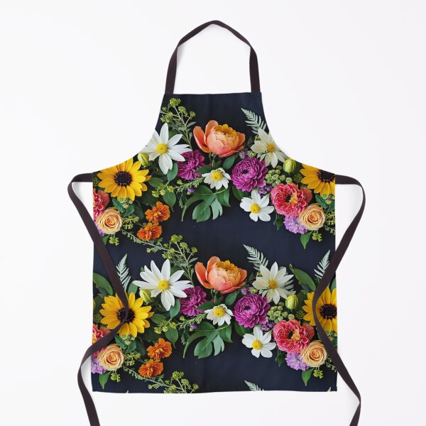 Item preview, Bright and colorful floral arrangement with various blooms and foliage on a dark background designed and sold by Giuseppe Cammino.