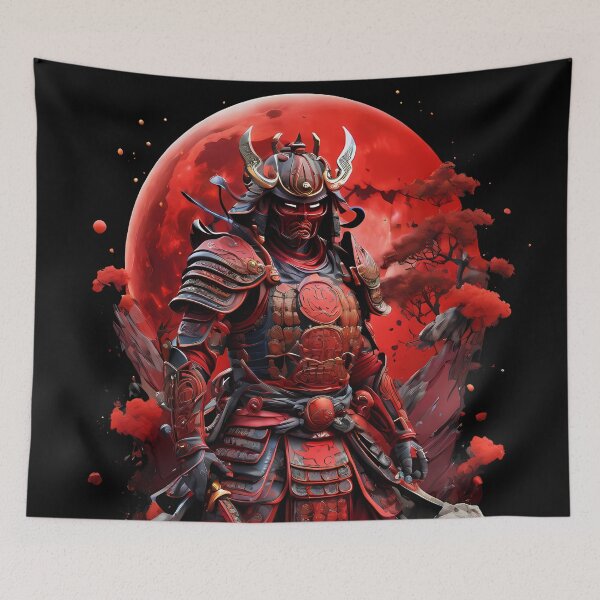 Item preview, Red Samurai Warrior designed and sold by Marcicev-Bojan.