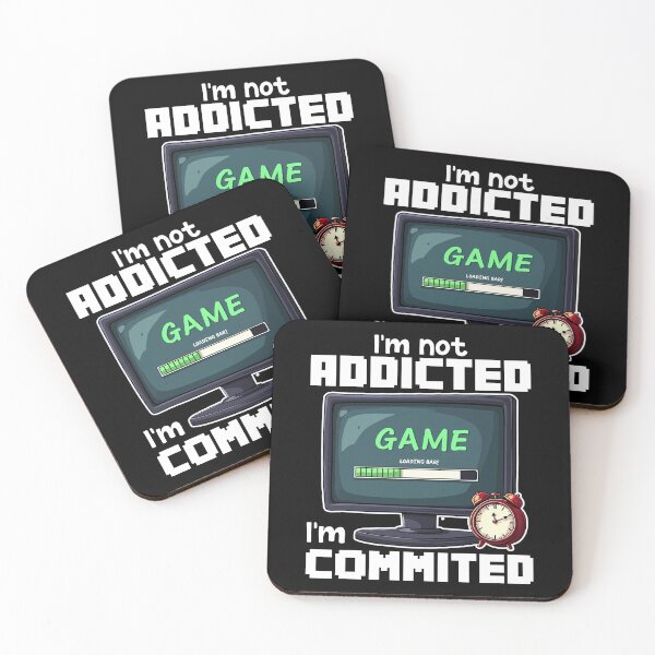 Item preview, I'M NOT ADDICTED, I'M COMMITED - GAMER GIFT designed and sold by KEF Custom.