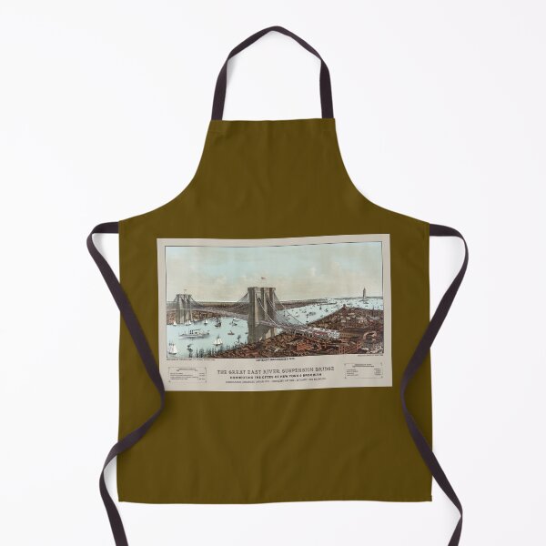 Item preview, 1892 Currier & Ives Brooklyn Bridge Lithograph designed and sold by xposedbydesign.