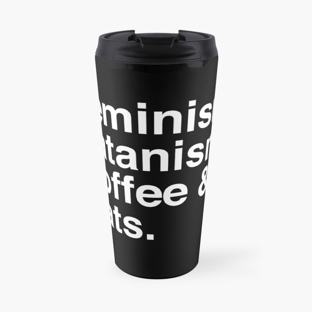 Feminism, Satanism, Coffee & Cats Travel Mug