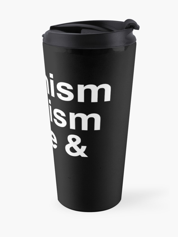 Alternate view of Feminism, Satanism, Coffee & Cats Travel Mug