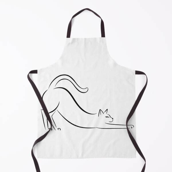 Item preview, Minimalist Stretching Cat – Elegant Line Art Design designed and sold by MuseAI.